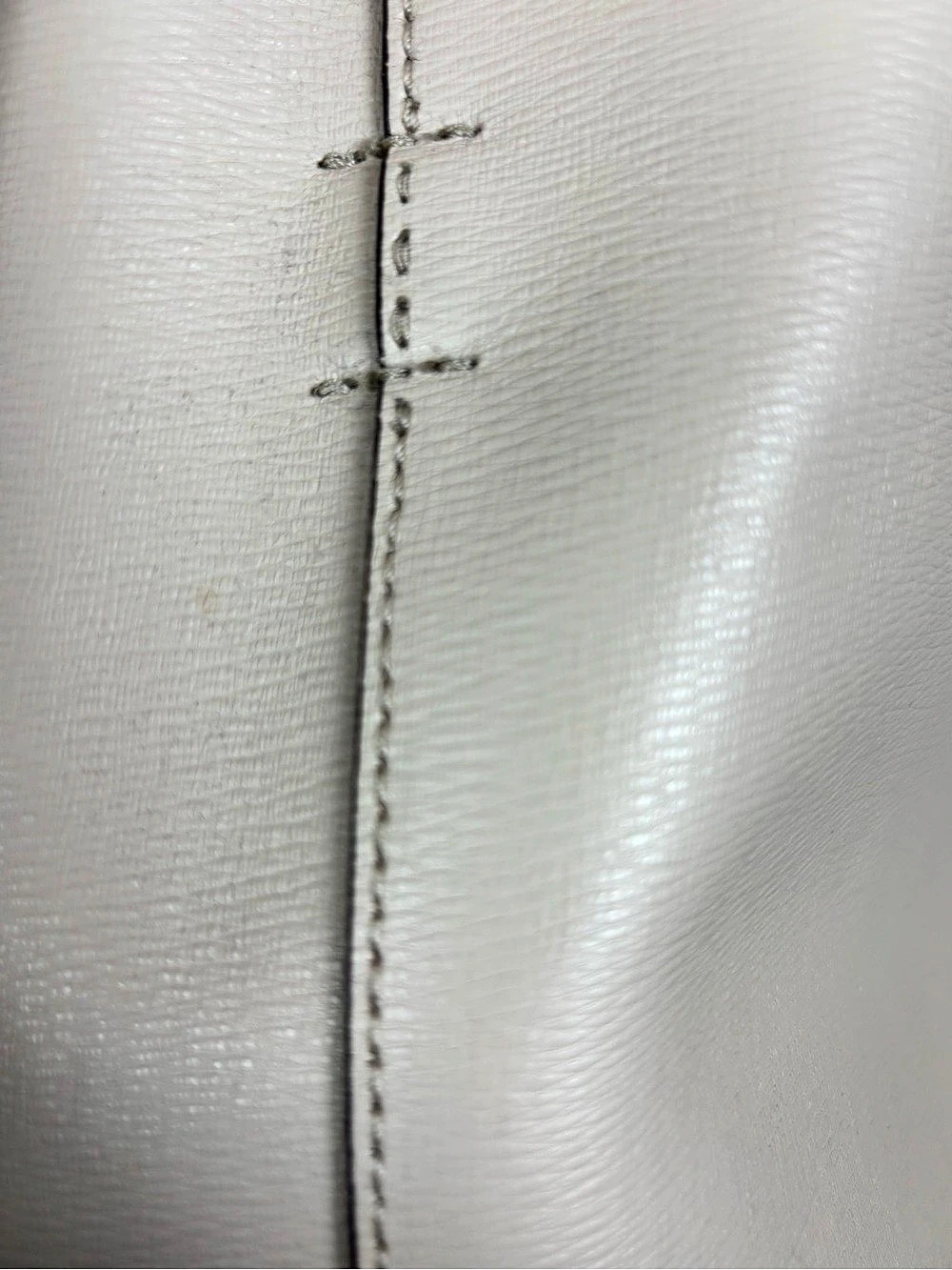 Kate Spade New York Cream Ivory Leather Tote Shoulder Bag Floral Lining - Picture 11 of 16